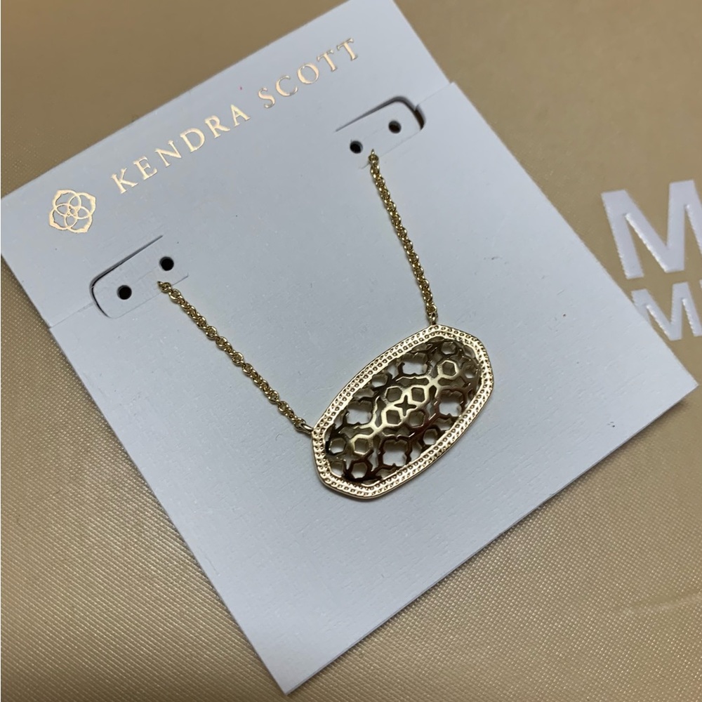 Nwt Kendra Scott Brenna Gold Necklace